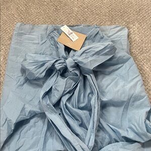 J. Crew Light Blue Smocked Top